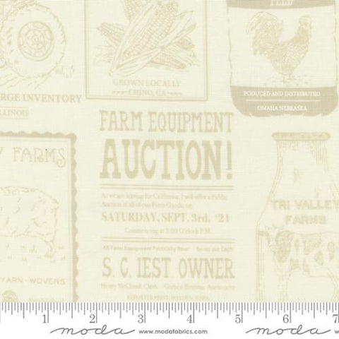 Tan-Farmstead Collection Vintage Farm Advertisements Cotton Fabric 20902