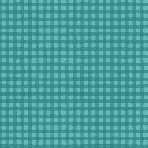 Sunflower Sweet Collection Gingham Cotton Fabric teal