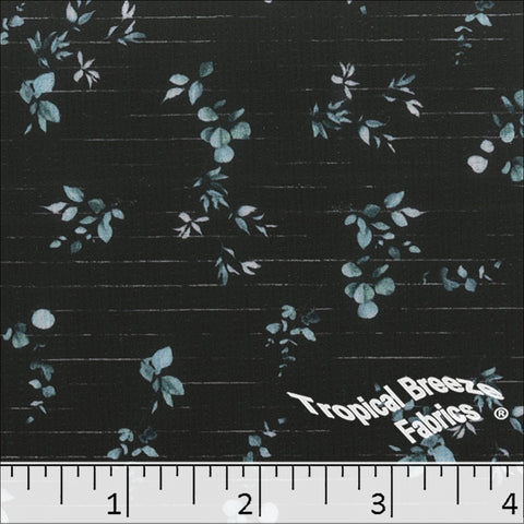 teal, Pick Stripe Polyester Fabric 042526