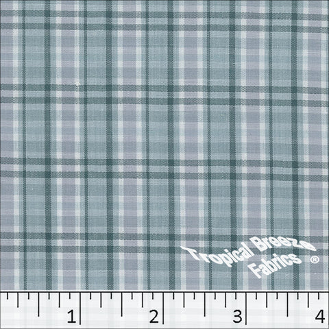 teal, Poly Cotton Yarn Dye Plaid Fabric 0741