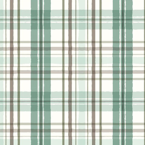 Season's Study Collection Plaid Cotton Fabric 17841 teal
