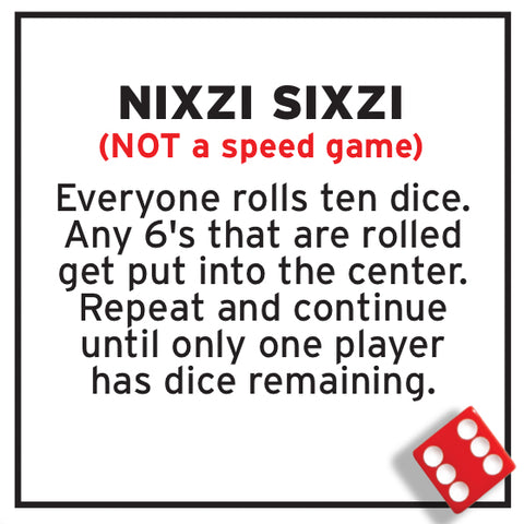 Card with dice game