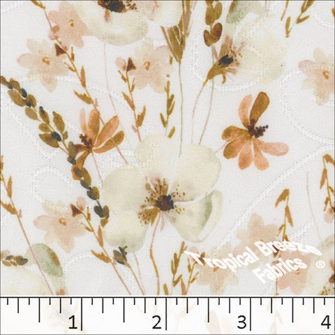 terra cotta, Jacquard Knit Floral Print Fabric 572520