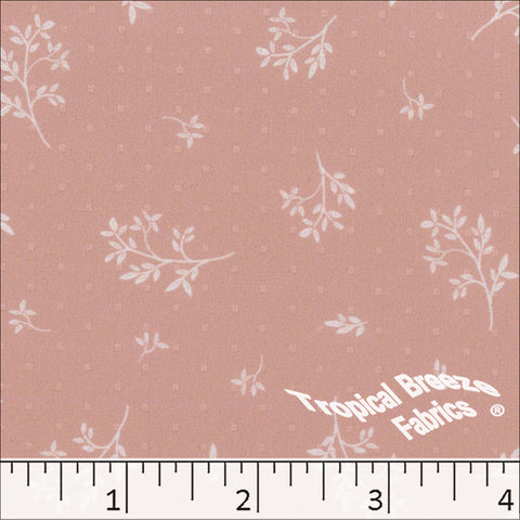 terra cotta, Mini Floral Dot Print Fabric 045510