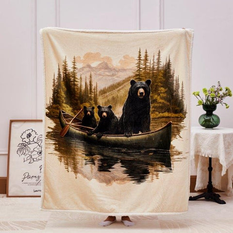Virah Bella Three Bears Sherpa Throw