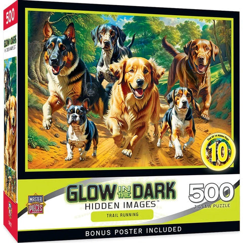 Hidden Images - Trail Running 500 Piece Jigsaw Puzzle 32524 front of box