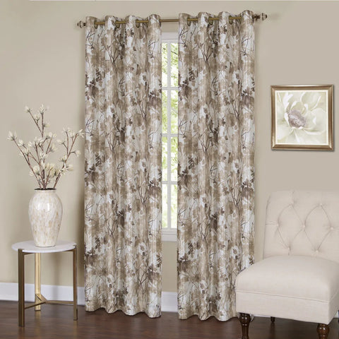 Tan Tranquil Lined Blackout Panel