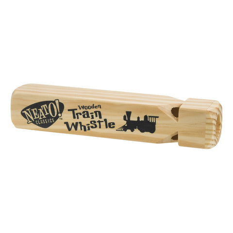 Wooden toy train whistle