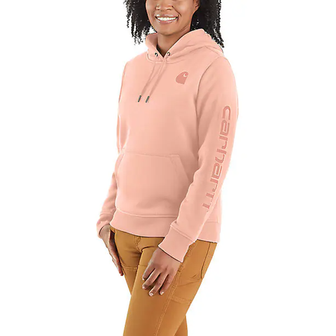 Women's Clarksburg Graphic Logo Hoodie 102791 Tropical Peach