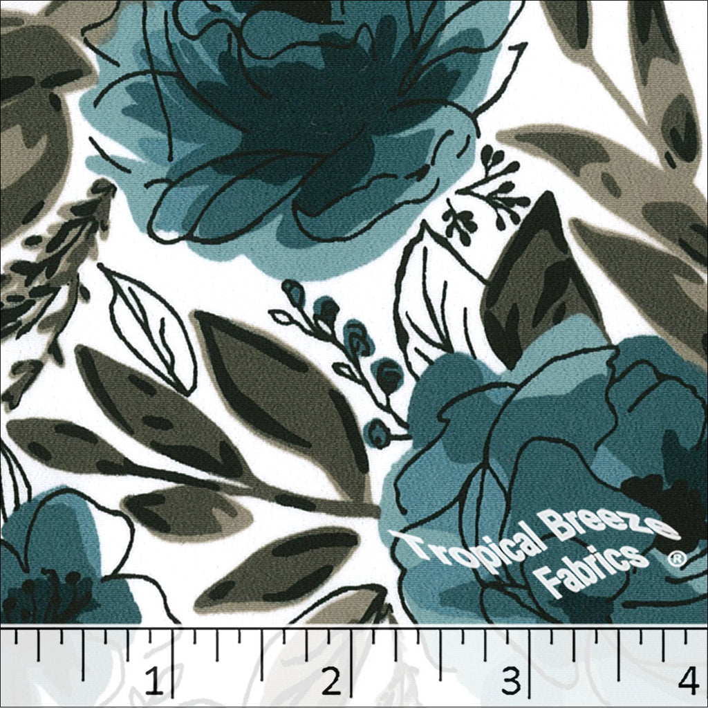 Tropical Breeze Fabrics Koshibo Large Floral Print Polyester Fabric 048329  – Good's Store Online