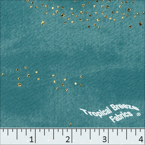 Liverpool Foil Print Fabric 32851 turquoise