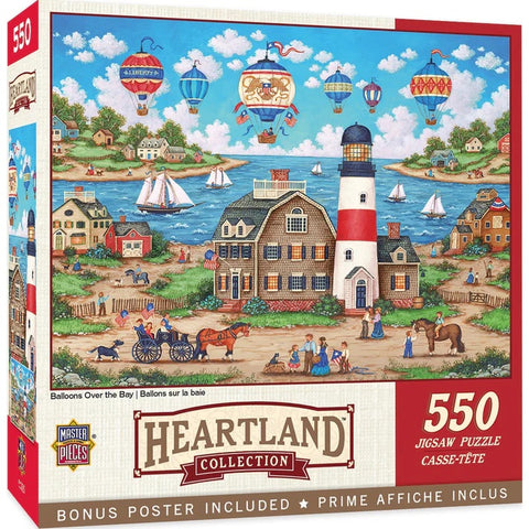 Heartland - Balloons Over the Bay 550 Piece Jigsaw Puzzle 32049 front of box