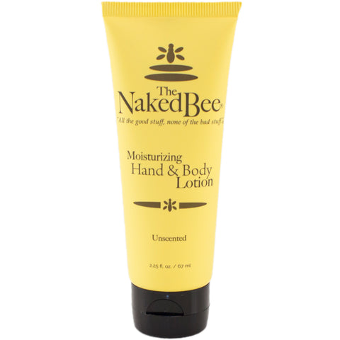 tube of unscented naked bee hand & body lotion 2.25 fl oz
