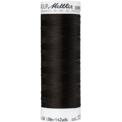Very dark brown stretch elastic thread
