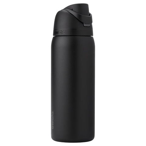 Owala FreeSip 24 oz water bottle in very very dark black