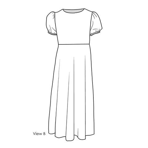 Girls' Slim Dress Patterns View B
