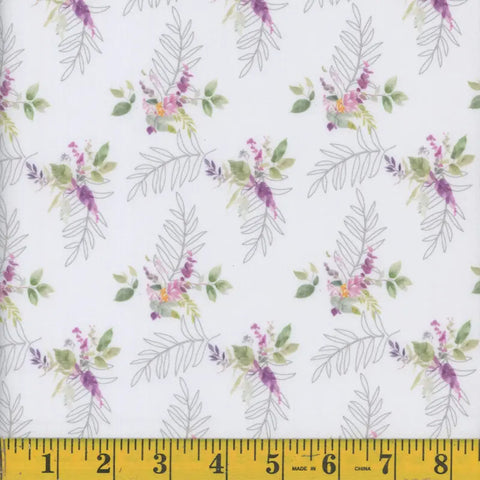 white, Wisteria Dotted Dobby Polyester Fabric 136