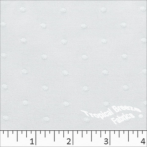 Embossed Swiss Dot Polyester Knit Fabric 32323 white