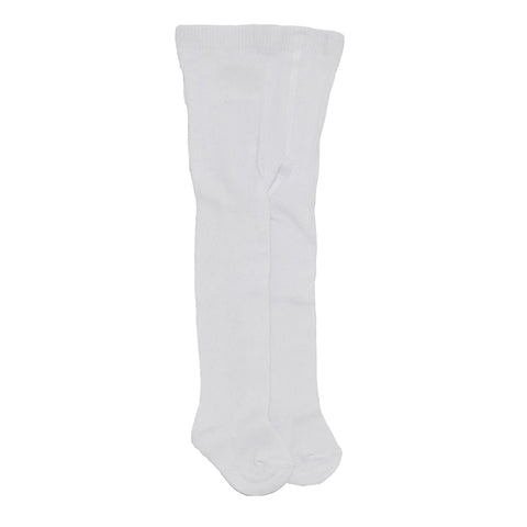 Girls Flat Knit Tights A1210 white