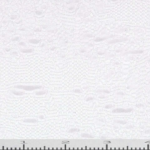 White lace knit fabric