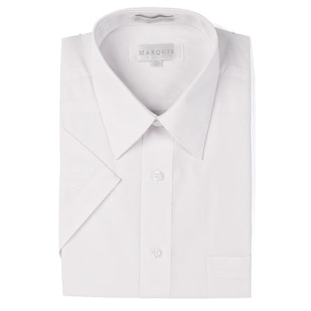 Men's Short Sleeve Dress Shirt 001 - White / X-Large Men's Short Sleeve Dress Shirt 001 - White / X-Large