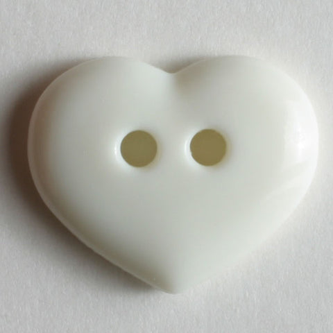 White heart button
