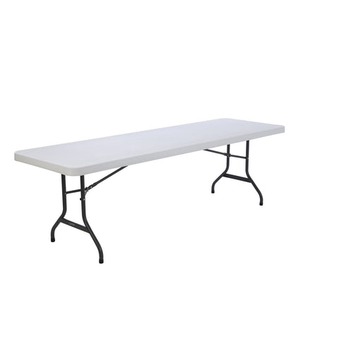 White 8-foot folding table
