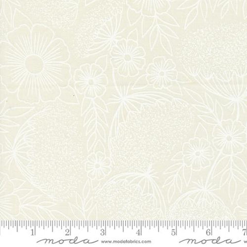 Field of Flowers Collection Queen Annes Lace Cotton Fabric 3314 white on white