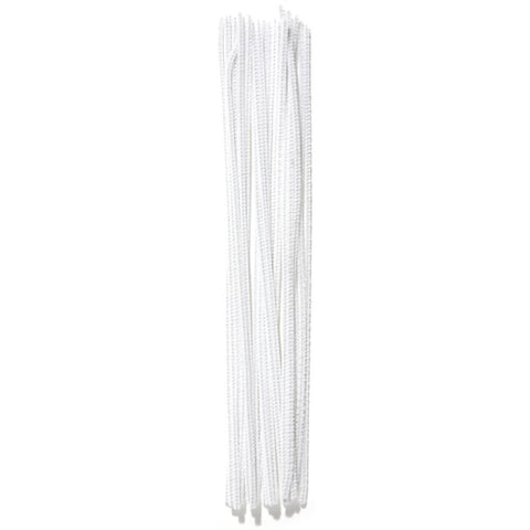 White chenille stems
