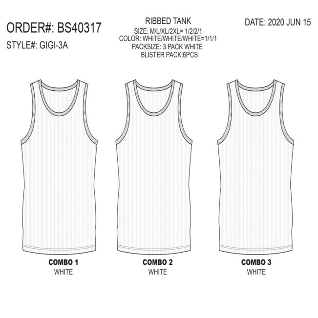 The Shop - Pack Of 3 - Black, White Grey Tank Top Sandos For Boys & Girls  Kids, 2 Years To 11 Years - POT-BWGS