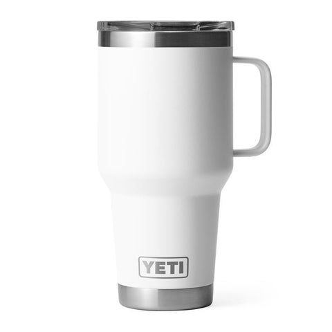 White Yeti Rambler 30 oz Travel Mug with Handle