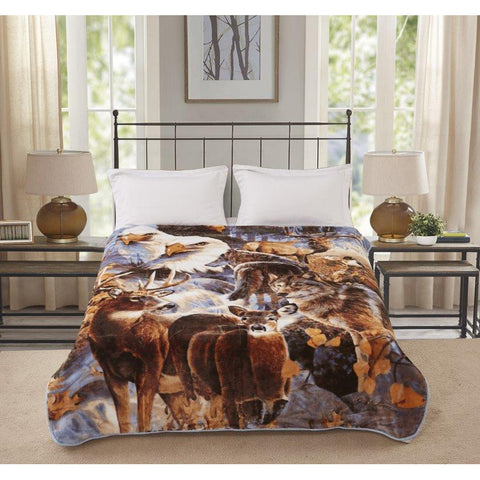 Wildlife collage blanket