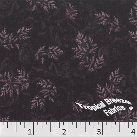 wine, Silk Mist Leaf Print Polyester Fabric 042521