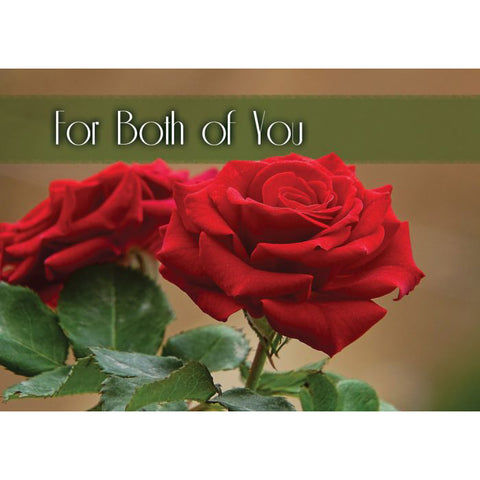 Front of Card 3: For Both of You, two red roses