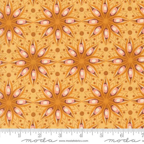 yellow, Acorn Hollow Collection Spiced Florals Cotton Fabric 30762