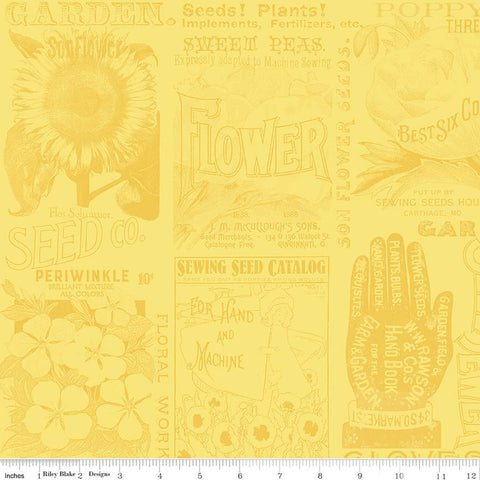Yellow, Sewing Seeds Collection Garden Blender Cotton Fabric CD15690