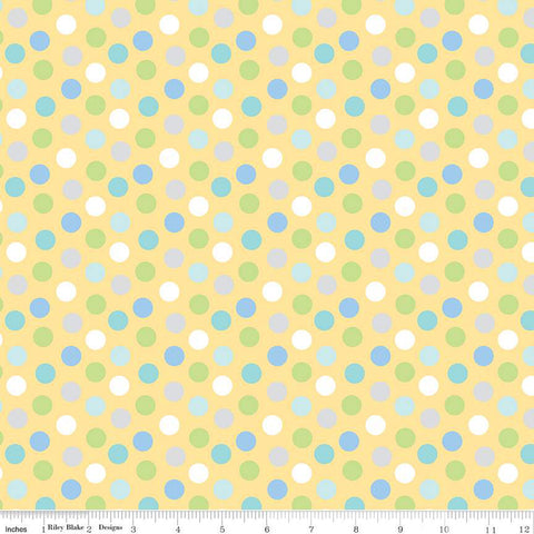 Special Delivery Collection Dots Cotton Fabric C15284 yellow