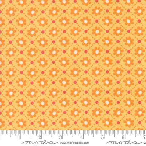 Yellow, Sunday Brunch Collection Small Pastry Floral Cotton Fabric 30754