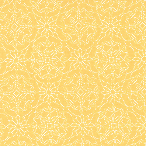 Sunflowers in My Heart Collection Geometric Cotton Fabric 27322 yellow