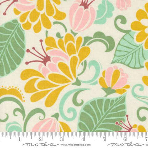 Tango Collection Large Floral Cotton Fabric 27330 yellow