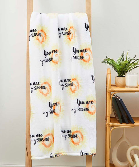 You Are My Sunshine Throw blanket against a wall
