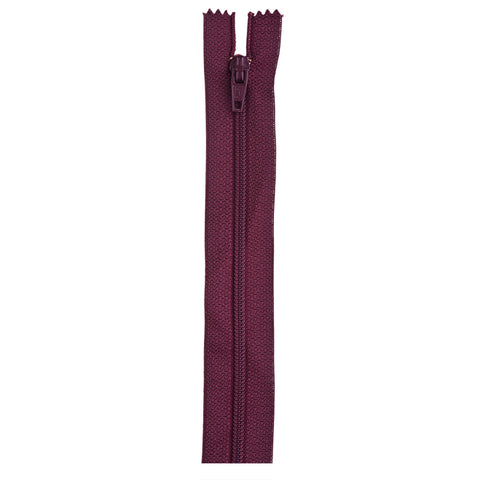 Maroon 22-inch zipper