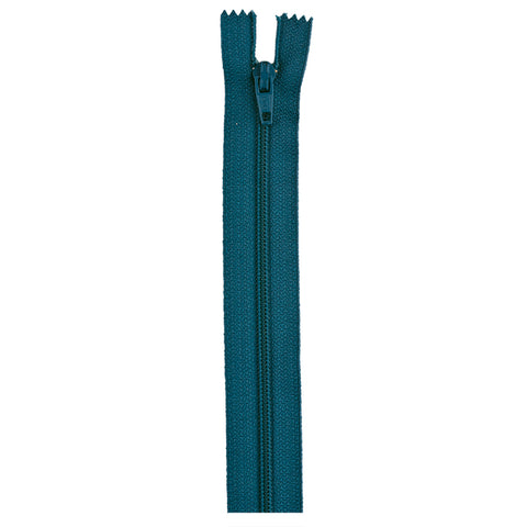 Teal blue 22-inch zipper
