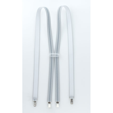 Shenandoah Gray Stripe Suspenders Clip On