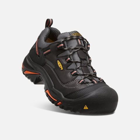 Keen Men's Braddock Low steel toe work shoe, profile view