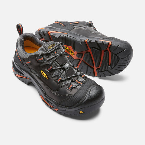 Pair of Keen Men's Braddock Low steel toe work shoes