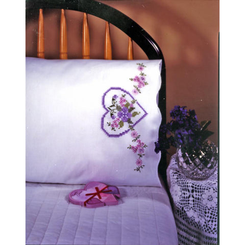 Classic Stamped for Embroidery Pillowcases T23