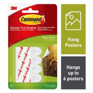 12-Pack Command Poster Mounting Strips 17024