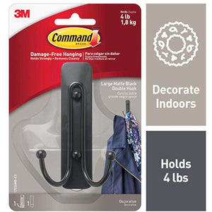 Command Large Metal Double Hook 17036MB-ES