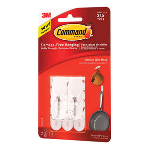 2-Pack Command White Plastic Wire Hooks 17065